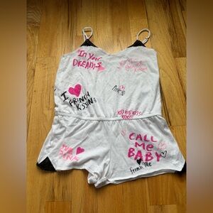 Victoria's Secret White Chemise with Pink Accents